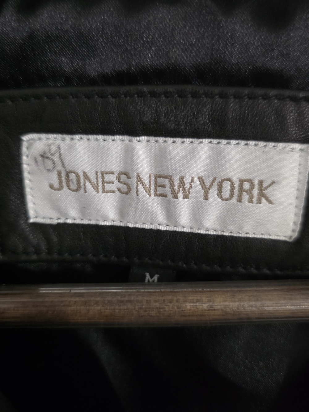 Jones New York Genuine Leather Black Jacket – Size M - Picture 3 of 9